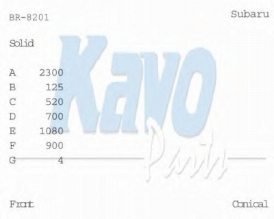 KAVO PARTS br8201 -  Тормозной диск